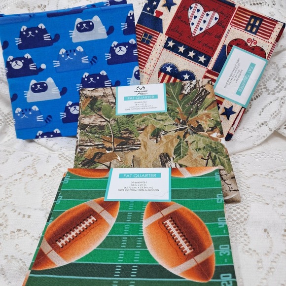 Fat Quarter Fabric Bundle Cotton‎ Quilting Squares Craft Sewing Assorted Prints - Picture 1 of 4